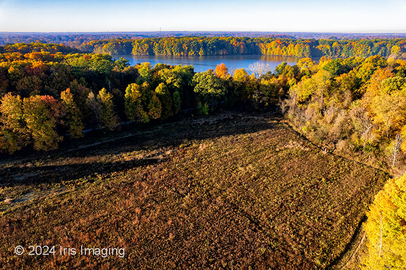 Spencer Lake in the distance in fall