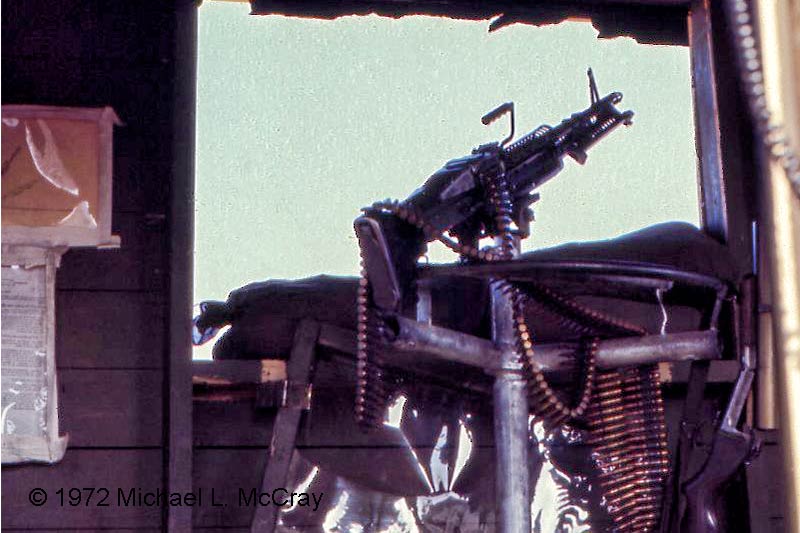 One of three guard post along the fence along the DMZ